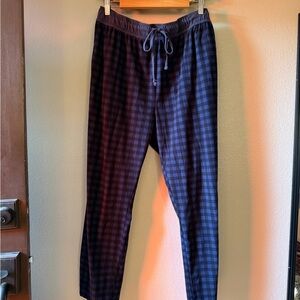 Nautica Men's Navy Checkered Joggers